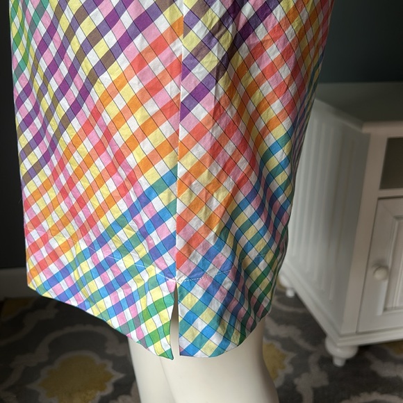 J Crew Multicolor Gingham Plaid Halter Dress - Picture 7 of 12